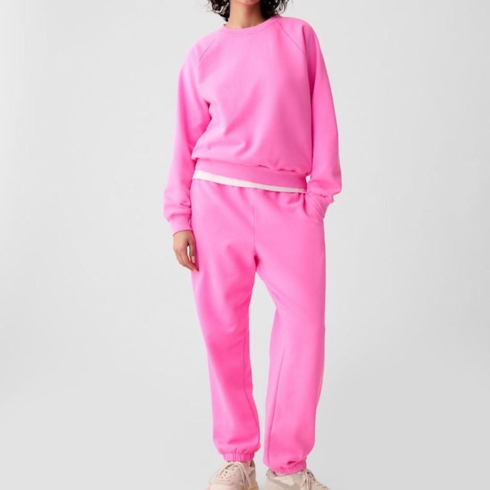🧡 Gap Sweatsuit Vintage Soft Sweatshirt Joggers Shorts Tall Standout Pink